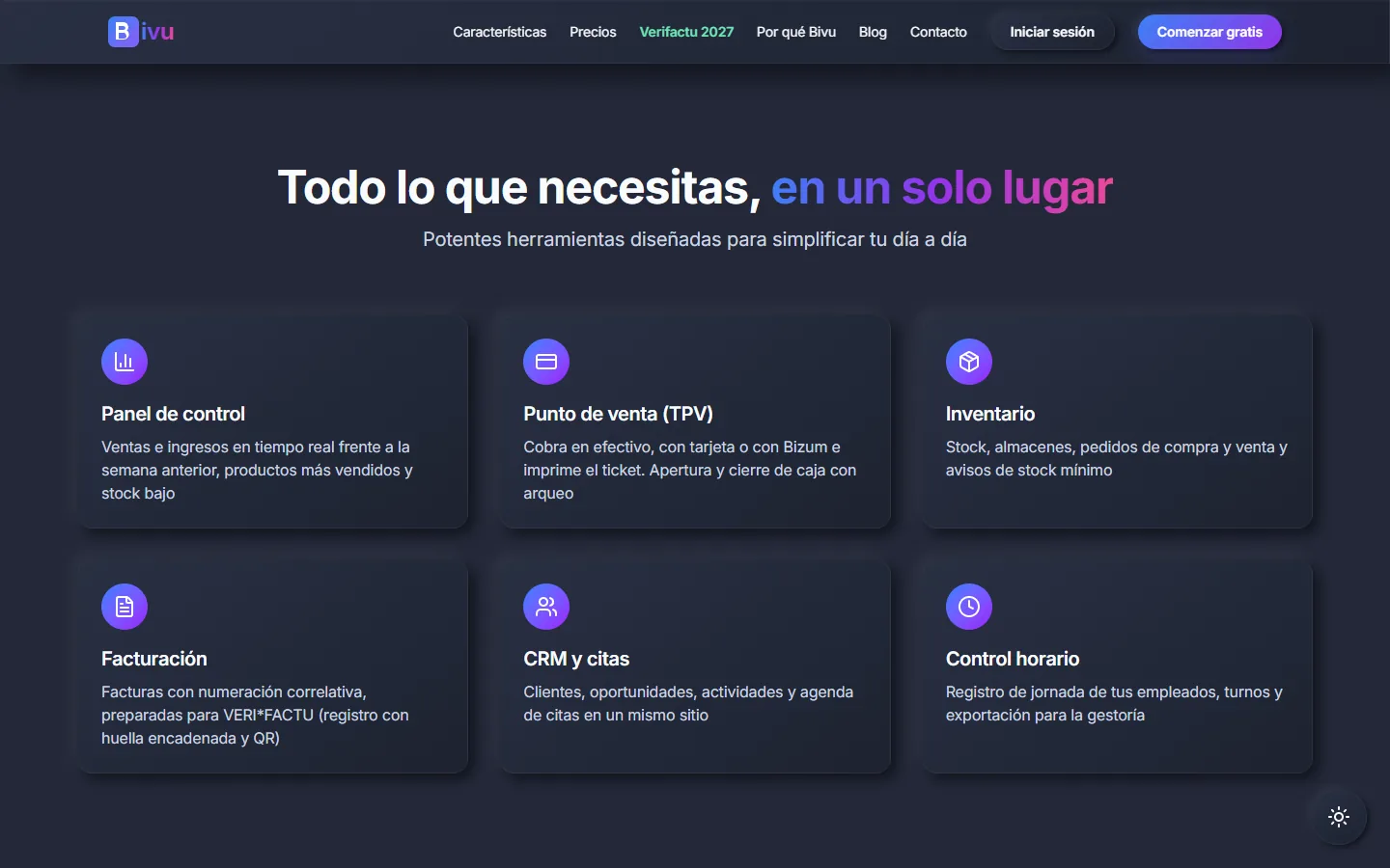 Bivu, otra sección